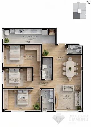 Apartamento com 3 dormitórios, foto 9