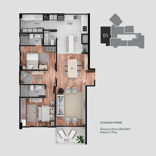 Apartamento com 2 dormitórios, foto 2