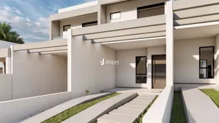 Fachada moderna de uma residência em Lajeado, Brasil.