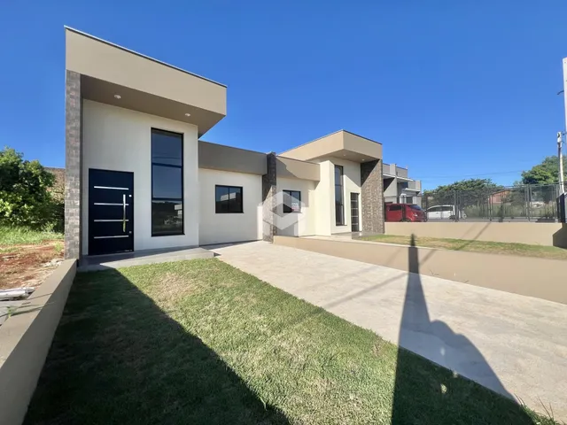 Fachada moderna de uma residência em Lajeado, Brasil.