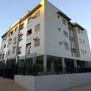 A fachada de um prédio residencial em Lajeado, Brasil.