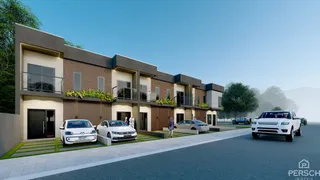 Fachada moderna de um conjunto residencial em Lajeado, Brasil.