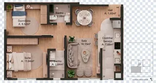 Apartamento com 2 dormitórios, foto 2