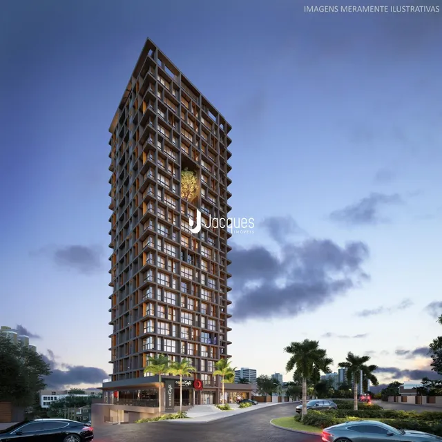 Fachada de um edifício residencial alto em Lajeado, Brasil.