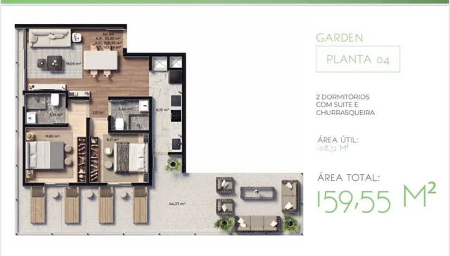 Apartamento com 2 dormitórios, foto 3