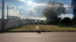 Vista externa de uma propriedade com vegetação e estrada no primeiro plano.