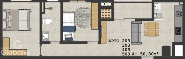 Apartamento com 2 dormitórios, foto 5