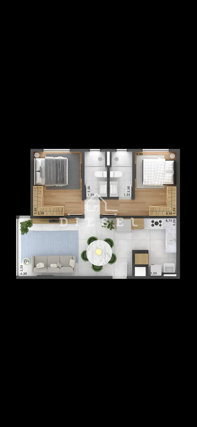 Apartamento com 2 dormitórios, foto 2