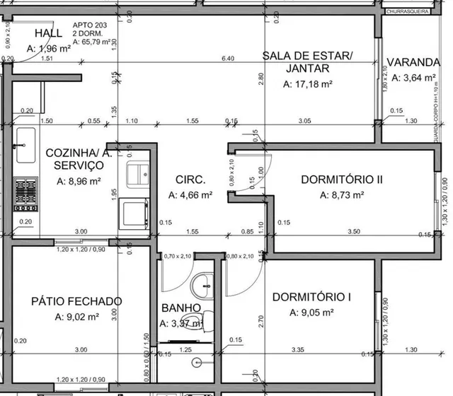 Apartamento com 2 dormitórios, foto 4