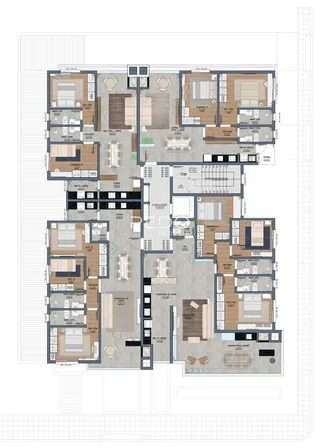 planta baixa de um imóvel residencial em Lajeado, Brasil.