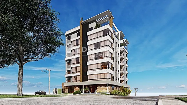 Fachada de um edifício residencial em Lajeado, Brasil.