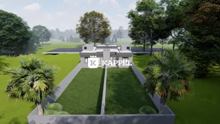 Vista externa de uma casa com jardim verde em Lajeado, Brasil.