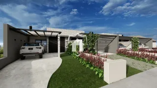 Vista externa de uma residência em Lajeado, Brasil, mostrando a fachada e o jardim.