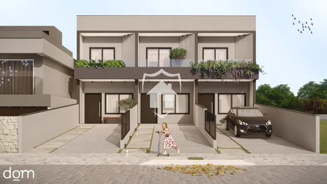 Fachada de uma casa moderna em Lajeado, Brasil.