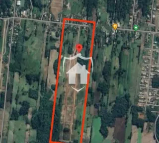 Vista aérea de uma propriedade rural na região de Lajeado.