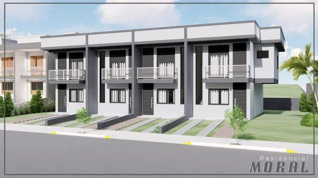 Fachada de um prédio residencial moderno com varandas em Lajeado, Brasil.