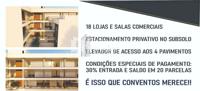 Imagem promocional de um imóvel comercial em Lajeado, Brasil, mostrando diferentes áreas do edifício.