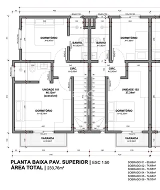 Planta baixa de um imóvel em Lajeado, Brasil.