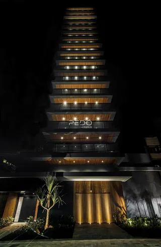 Fachada moderna de um edifício residencial em Lajeado.