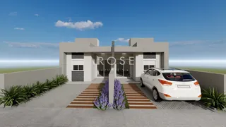 Fachada de uma residência moderna em Lajeado, Brasil.