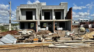 Fachada de um imóvel em construção em Lajeado, Brasil.