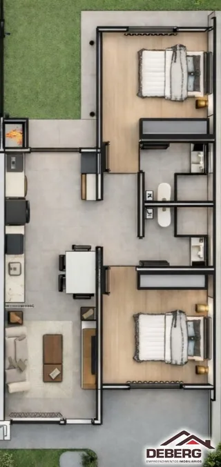 Casa geminada com 2 dormitórios, foto 3