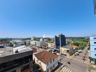Vista aérea de um bairro residencial em Lajeado, Brasil.