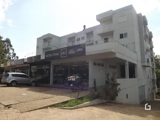 Fachada de um edifício comercial e residencial em Lajeado.