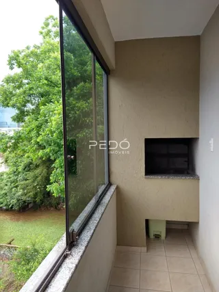Vista da janela de uma propriedade em Lajeado, Brasil.
