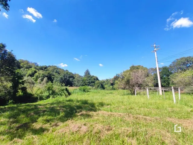 Campo verde com vegetação e cerca de madeira em Lajeado.