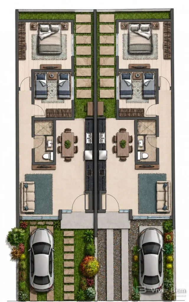 Casa geminada com 2 dormitórios