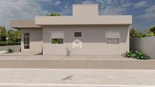 Fachada de uma casa moderna em Lajeado, Brasil.