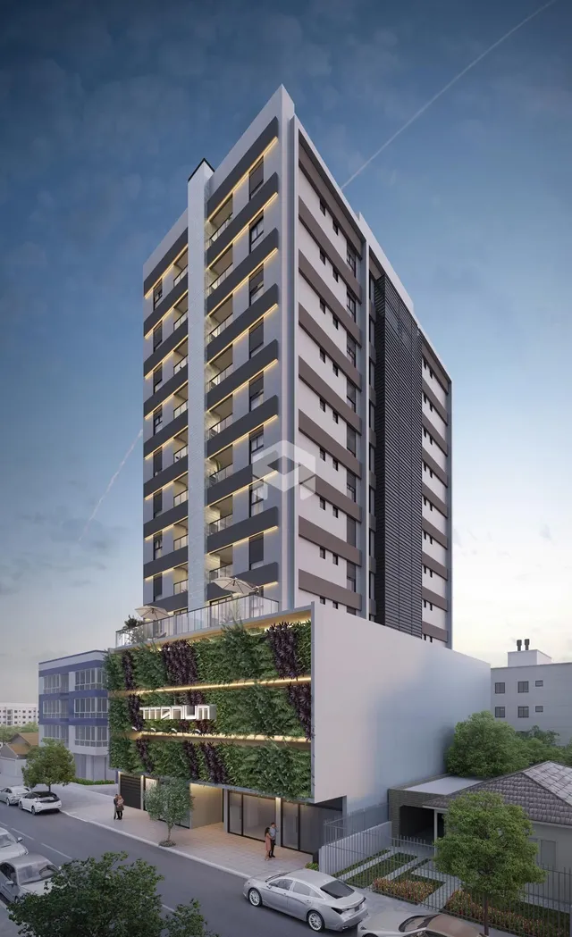 Fachada de um prédio residencial moderno em Lajeado, Brasil.