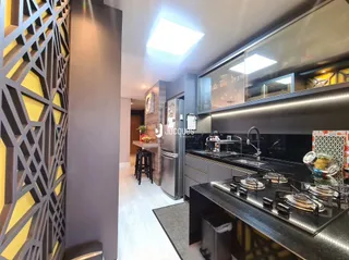 Foto da cozinha moderna de um imóvel em Lajeado.