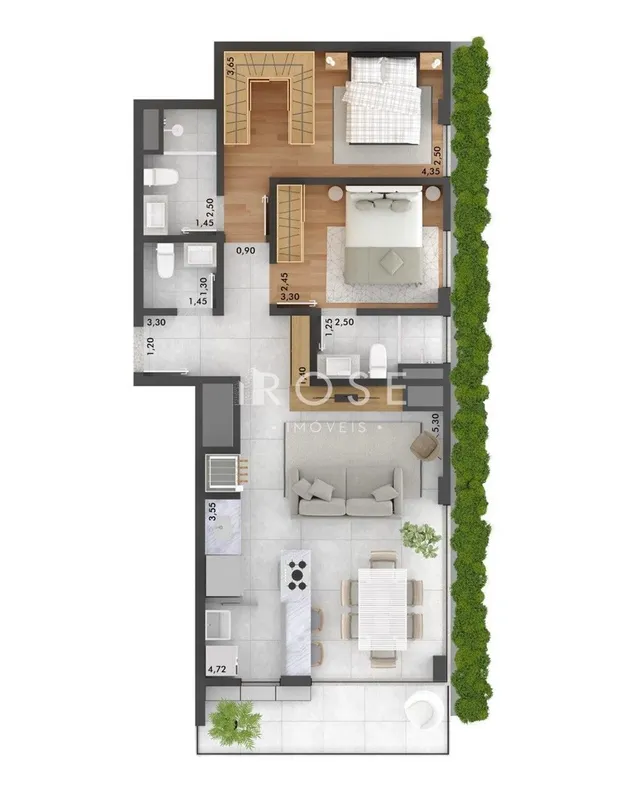 Apartamento com 2 dormitórios, foto 3