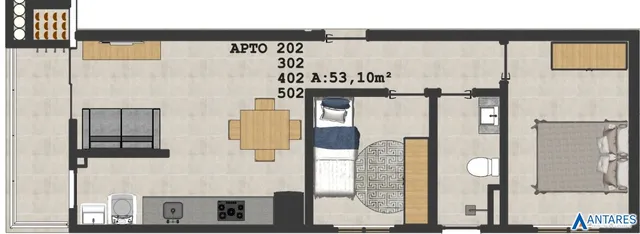 Apartamento com 2 dormitórios, foto 2