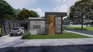 Fachada de uma casa moderna em Lajeado, Brasil.