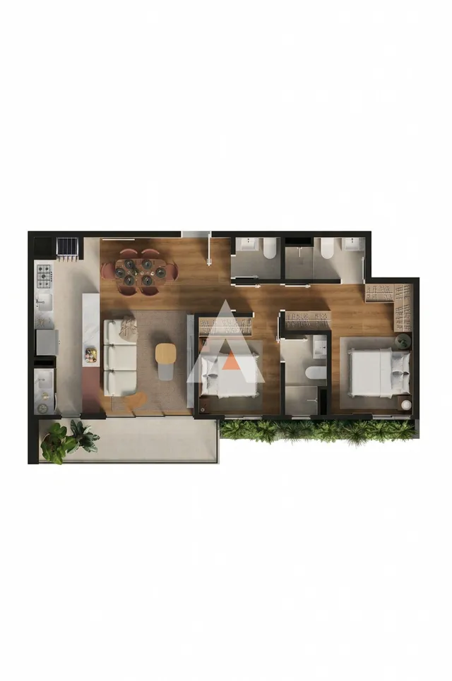 Apartamento com 2 dormitórios, foto 2