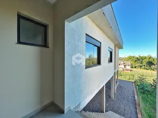 Fachada externa de uma residência em Lajeado, Brasil.