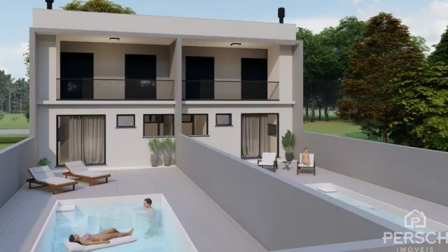 Foto de uma piscina externa em uma residência em Lajeado, Brasil.