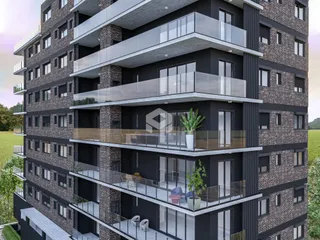 Fachada de um prédio residencial moderno em Lajeado, Brasil.