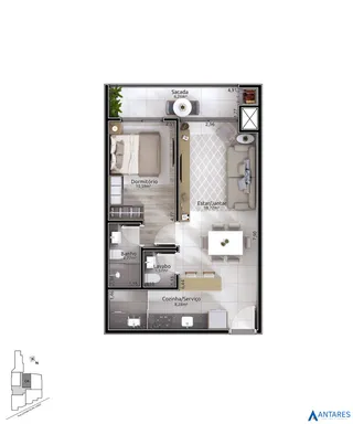 Apartamento com 2 dormitórios, foto 22