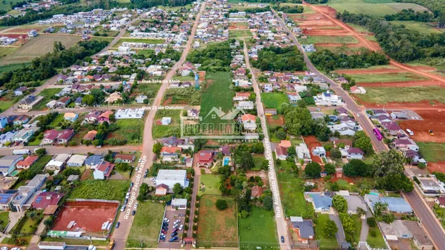 Vista aérea de uma área residencial em Lajeado, Brasil.