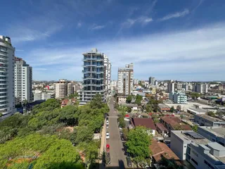 Vista aérea de uma paisagem urbana em Lajeado, Brasil.