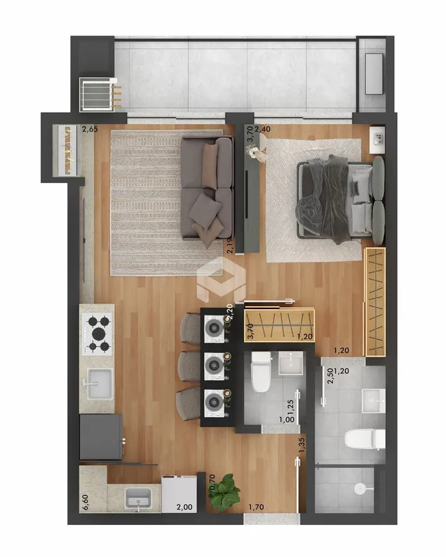 Casa com 1 dormitório, foto 3