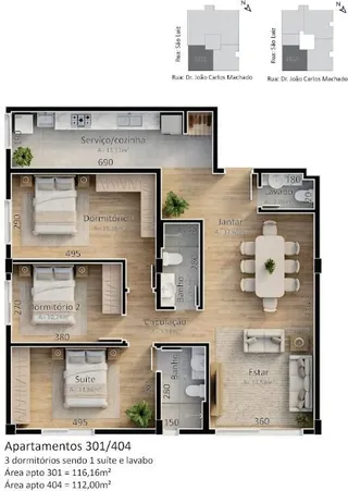 Apartamento com 3 dormitórios, foto 7