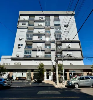 A fachada de um prédio residencial em Lajeado, Brasil.