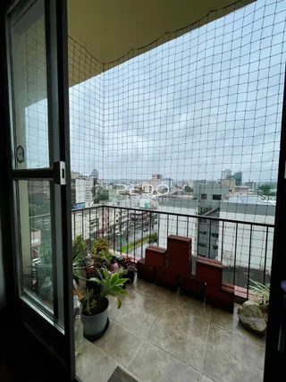 Vista da varanda com vista para a paisagem urbana de Lajeado.