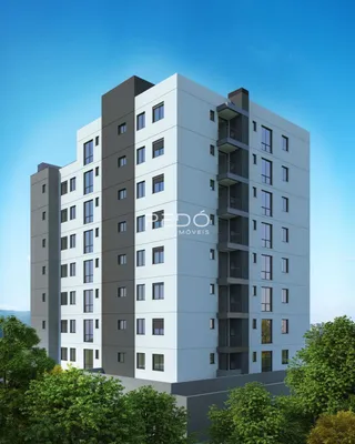 Fachada moderna de um prédio residencial em Lajeado, Brasil.