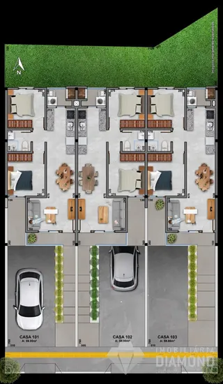 Casa geminada com 2 dormitórios, foto 3